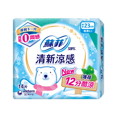 蘇菲清新涼感薄荷酷涼衛生棉