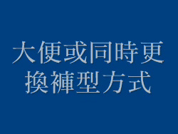內褲型大便後處理方式